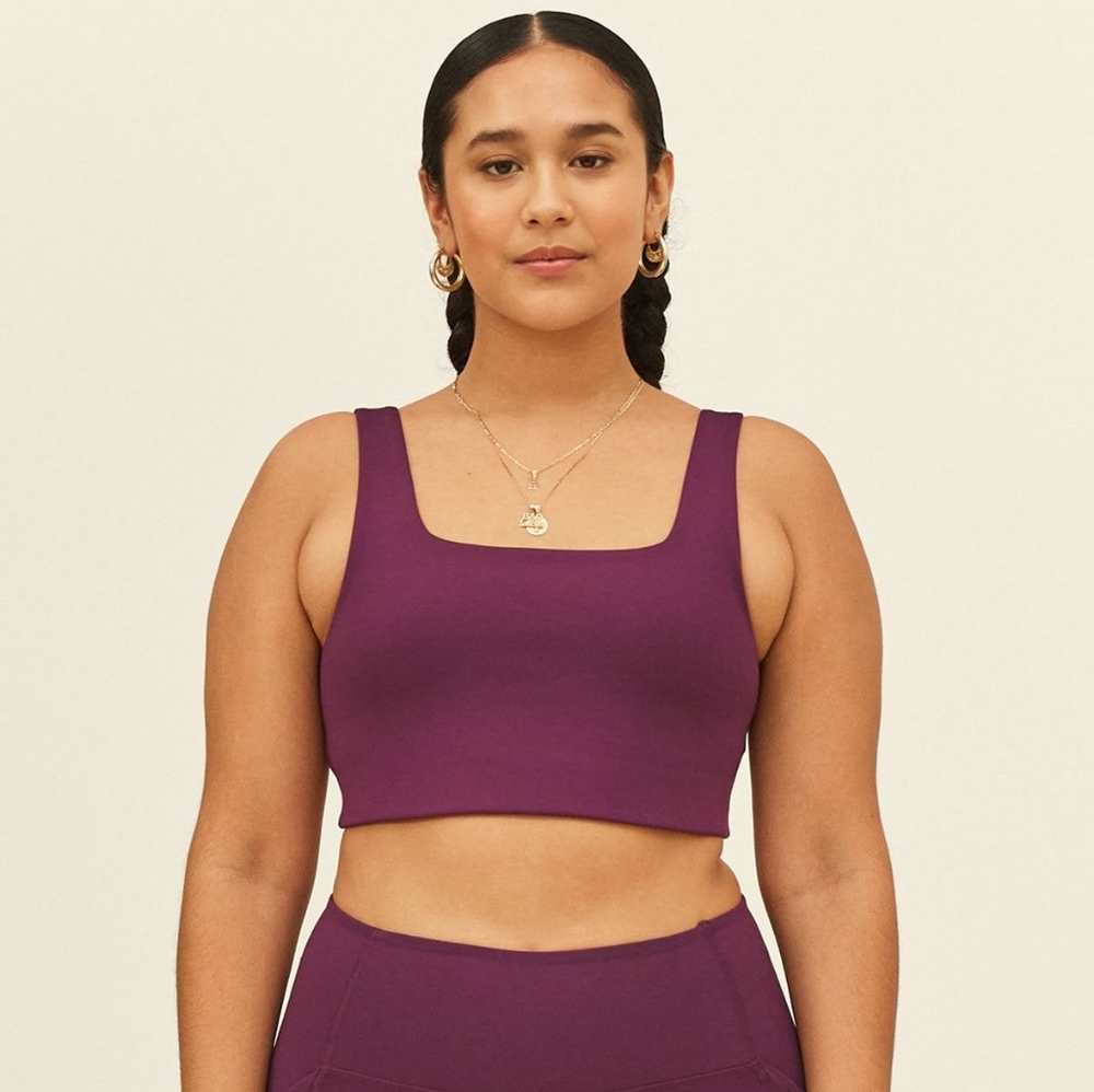 Girlfriend Collective Tommy Bra Plum Purple M